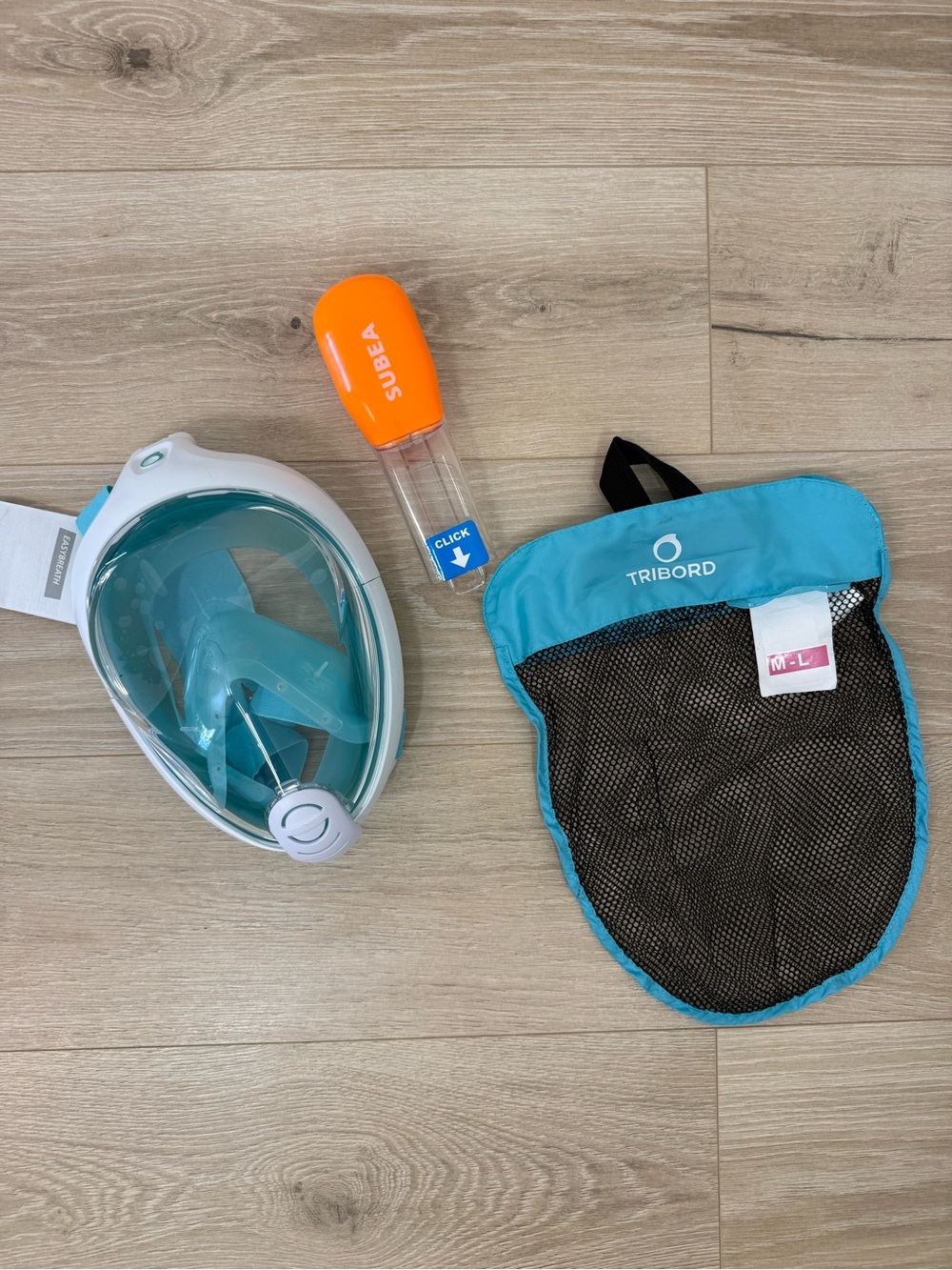 NEW Tribord Easybreath Blue Snorkel Mask